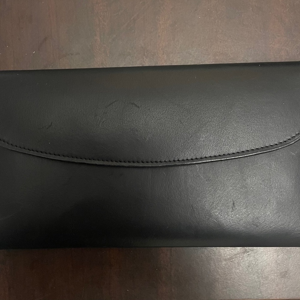 Black leather wallet.
